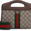 Gucci Ophidia GG Top Handle Brown Satchel Bag