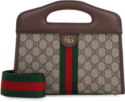 Gucci Ophidia GG Top Handle Brown Satchel Bag