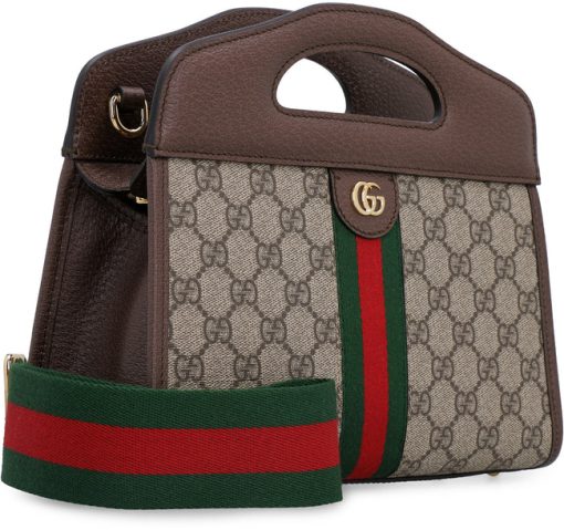 Gucci Ophidia GG Top Handle Brown Satchel Bag