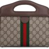 Gucci Ophidia GG Top Handle Brown Satchel Bag