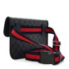 GG Supreme Monogram Web Slim Belt Bag Black Grey