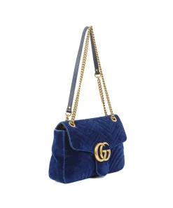 Velvet Matelasse GG Marmont Medium Shoulder Bag