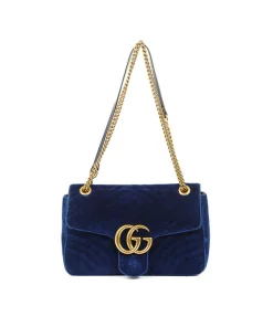 Velvet Matelasse GG Marmont Medium Shoulder Bag