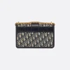 Dior Montaigne Chain Bag Blue Dior Oblique Jacquard