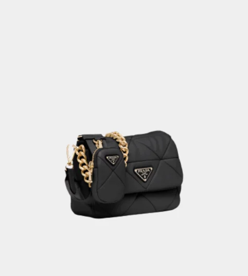 Prada System Triangle Quilted Napa Mini Shoulder Bag