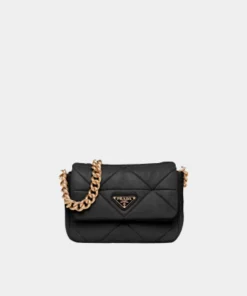 Prada System Triangle Quilted Napa Mini Shoulder Bag