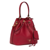 Prada Bucket Bag Saffiano Leather Gold-tone Red