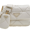 Prada White Patchwork Leather System Crossbody Bag