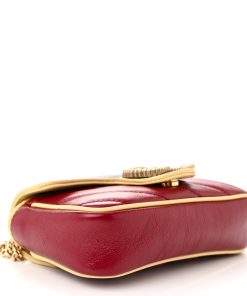 Azalea Calfskin Super Mini Torchon GG Blue Cherry Red Butter