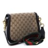 Gucci Monogram Ruinart Calfskin Shoulder Bag Beige Ebony Black