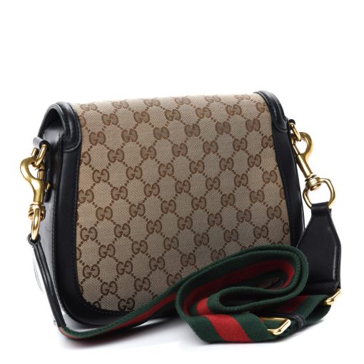 Gucci Monogram Ruinart Calfskin Shoulder Bag Beige Ebony Black