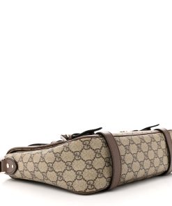 GG Supreme Interlocking G Flap Bag Beige New Acero