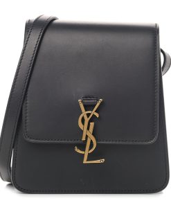 YSL Smooth Calfskin North South Kaia Satchel Black