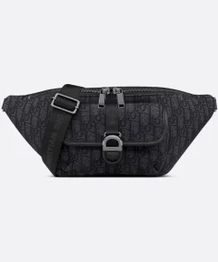 Dior 8 Belt Bag Black Oblique Jacquard