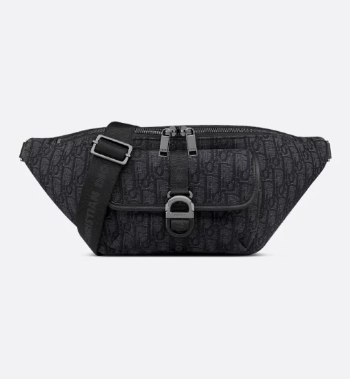 Dior 8 Belt Bag Black Oblique Jacquard