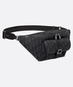 Dior 8 Belt Bag Black Oblique Jacquard