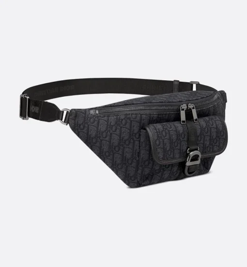 Dior 8 Belt Bag Black Oblique Jacquard