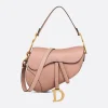 Dior Saddle Bag with Strap Blush Grained