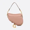 Dior Saddle Bag with Strap Blush Grained