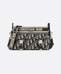 Dior Small Diorcamp Blue Oblique Bag