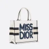 Dior Medium Book Tote White And Blue Miss Dior Graffiti