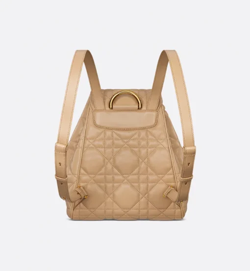 Dior Medium Caro Backpack Biscuit