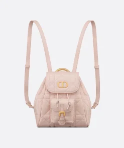 Dior Small Caro Backpack Powder Pink Lambskin