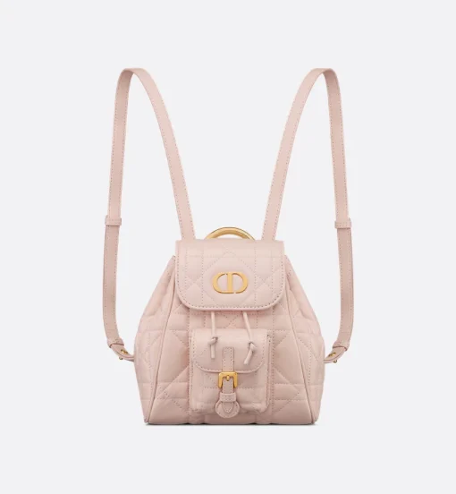 Dior Small Caro Backpack Powder Pink Lambskin