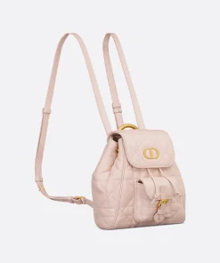 Dior Small Caro Backpack Powder Pink Lambskin