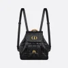 Dior Small Caro Backpack Macrocannage Black