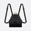 Dior Small Caro Backpack Macrocannage Black