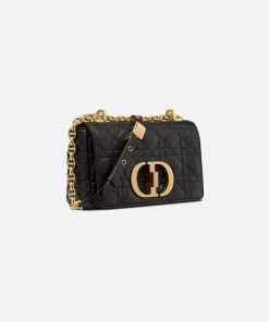 Dior Small Caro Supple Cannage Black Bag