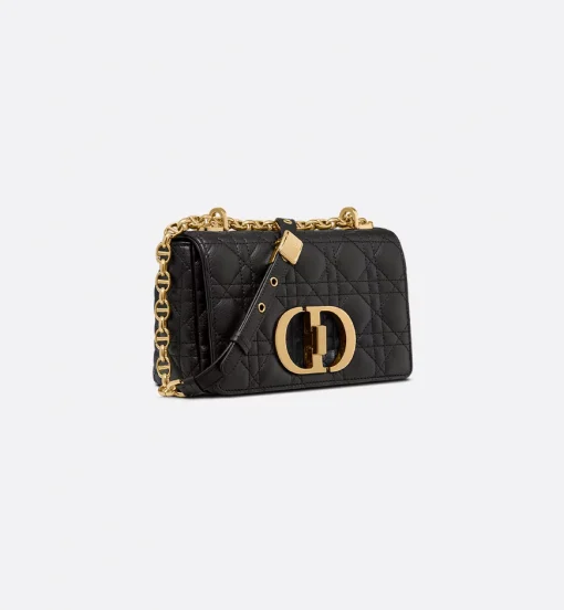 Dior Small Caro Supple Cannage Black Bag