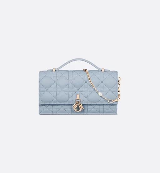 Dior Mini Bag Pale Blue Cannage Lambskin