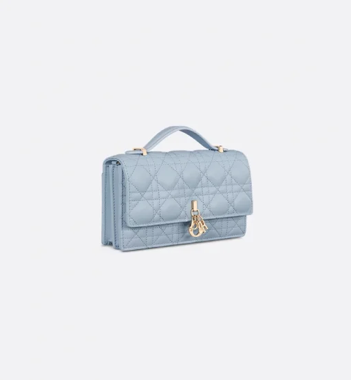 Dior Mini Bag Pale Blue Cannage Lambskin