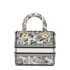 DIOR MEDIUM LADY D-LITE BAG DE PARIS BLACK/WHITE